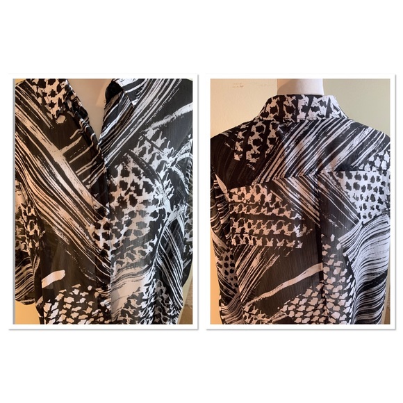 Chico light weight button up long blouse SZ XL 16 - Picture 4 of 7